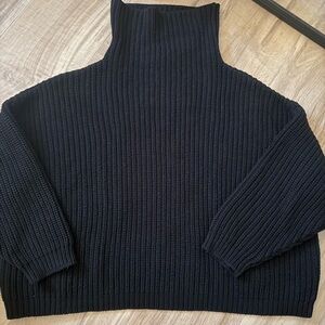 Torrid Lt Grey Chunky Knit Crop Turtleneck Sweater, 1/2 1X 2X